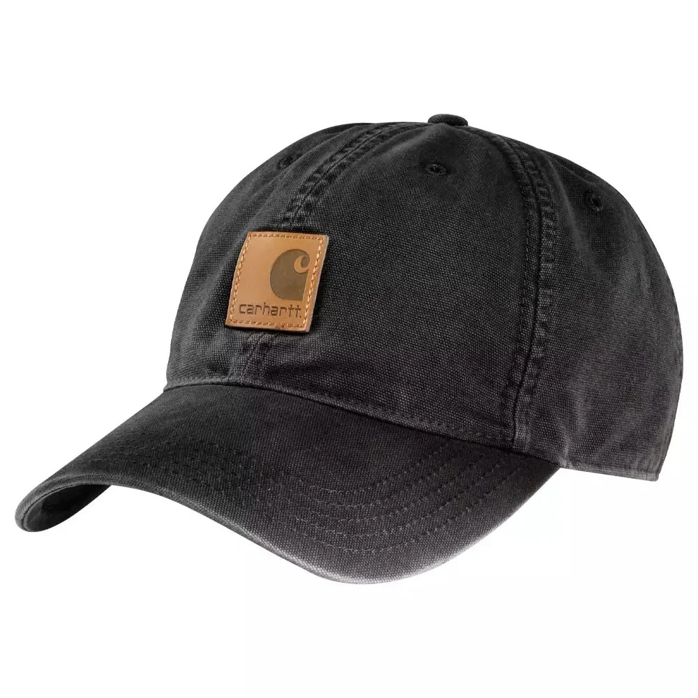 NWT Carhartt Canvas Mesh Leather Logo Back Quality Graphic Hat.